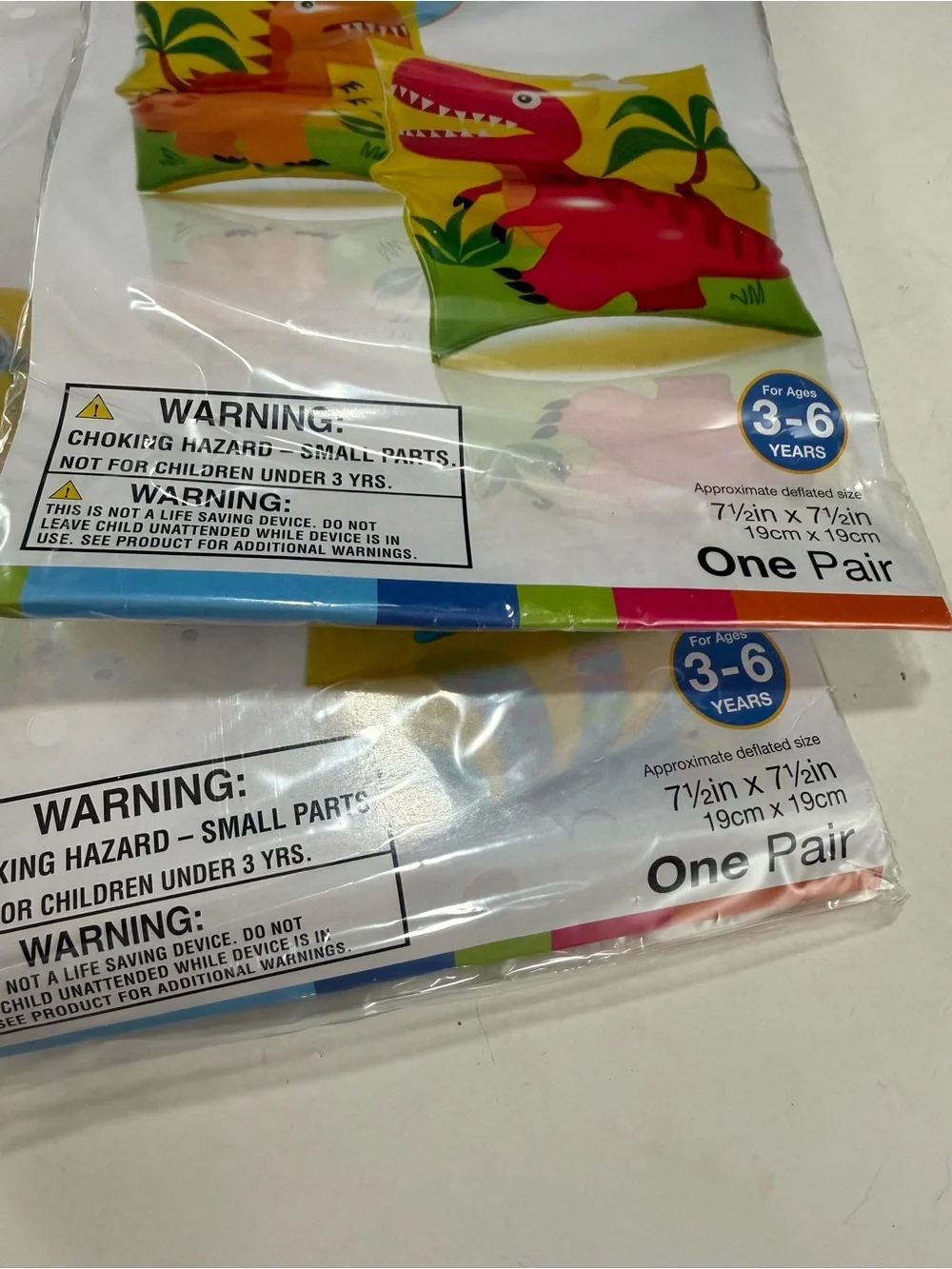 Swimming Arm Bands 2 sets Brand New Intex Dinosaur & Sea Buddy Ages 3-6